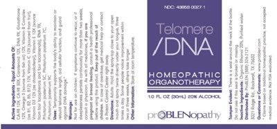 Telomere   Dna   1 Oz Bottle Label